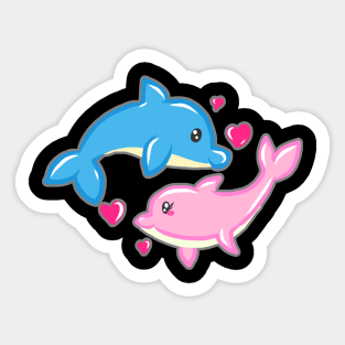 cute dolphin design whale fish animal welfare dolphin Sticker